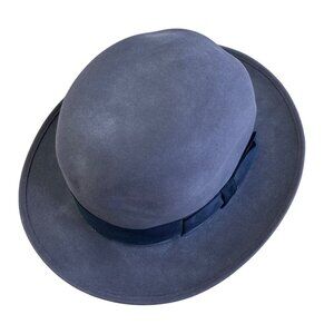 Vintage Dobbs Fifth Avenue Men's Gray Bowler Hat With Black Band & Satin Lining